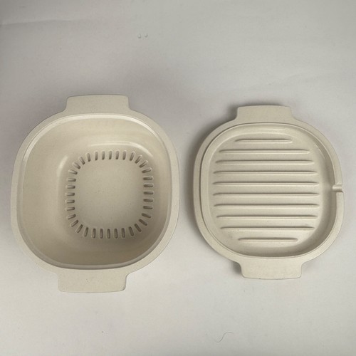 Utensilios de cocina para microondas Rubbermaid vaporizador de 2 piezas #5556 y bandeja para carne con estante para tocino #5555 - Imagen 2 de 8