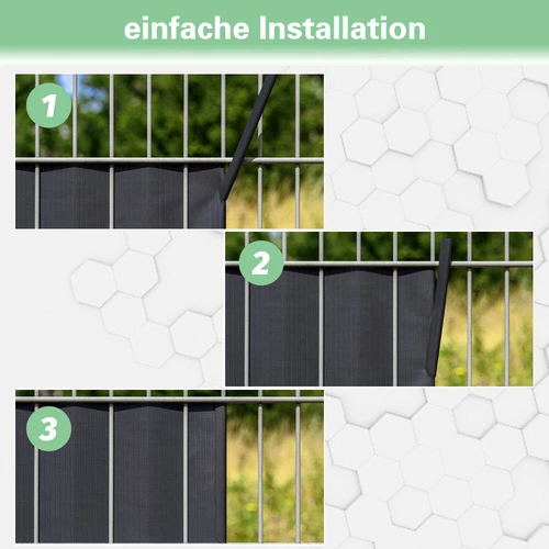 Klemmschienen Sichtschutzstreifen Zaunblende Zaunfolie Befestigungsclips PVC UV - Bild 9 von 15