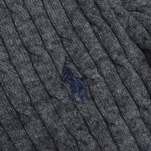 POLO RALPH LAUREN Mini Cable Cotton Cardigan In Dark Grey - Picture 8 of 14