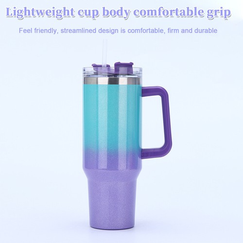 Nuovo bicchiere 40 oz sfumato acciaio inox isolato sottovuoto regalo compleanno - Foto 15 di 17