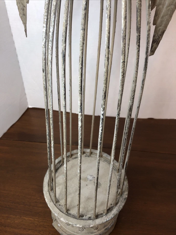 古董金属花园天使雕像带心形室内室外天使装饰 — 第 4/4 张图片