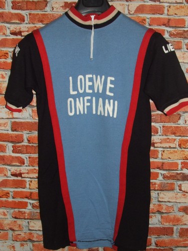 Maillot Vélo Eroica Vintage - Années 70 - Desio 50% Laine - Brodé - Taille L