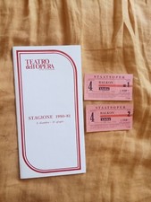 teatro dell'opera stagione 1980 With Tickets Inside