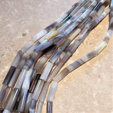 4 x 18mm Botswana Natural banded Agate gemstone tube beads for jewelry making