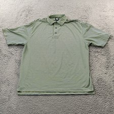 Footjoy Polo Shirt Men's Large Striped Short Sleeve FJ Colorful Bright Logo
