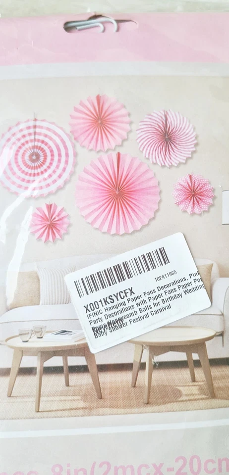 Rainbow Party Decorations, Hanging Paper Fans Decorations Birthday Home - Image 3 of 3