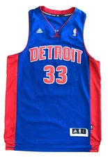 Jonas Jerebko Mr. D Detroit Pistons Sewn Adidas Polyester Jersey Large +2