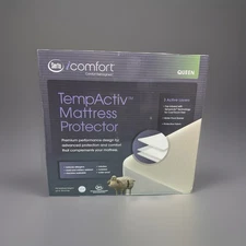 Serta iComfort TempActiv Mattress Protector Queen – Waterproof, Cooling Cover