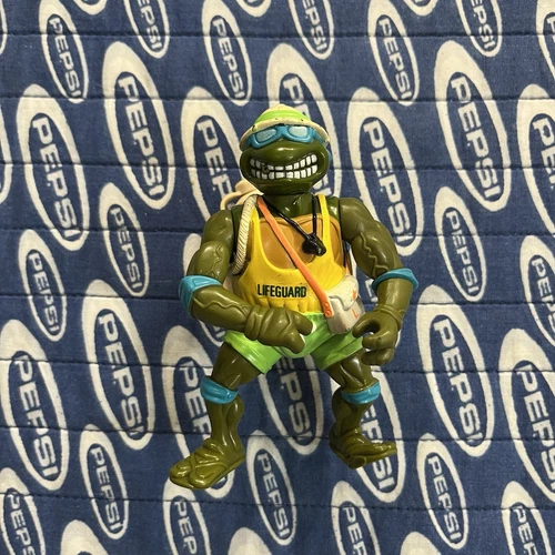 Vintage TMNT Ninja Turtles Figure Lifeguard Leo 1992 Incomplete