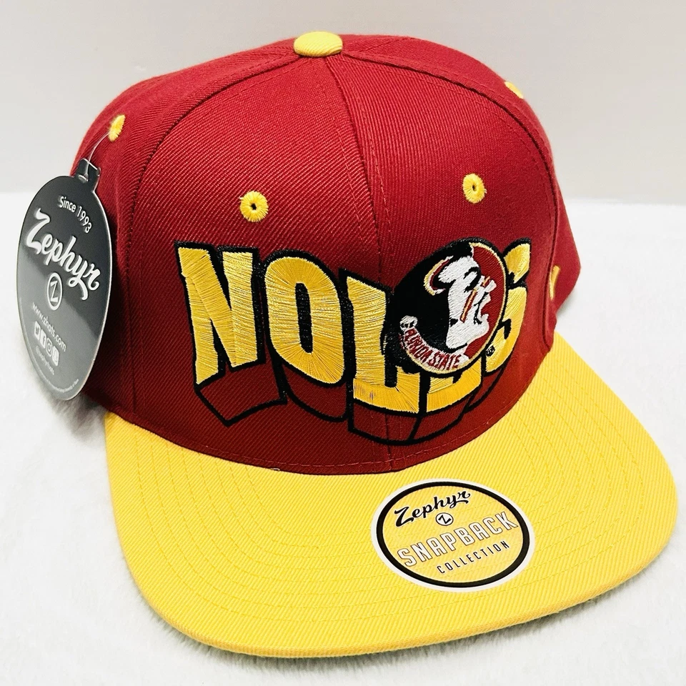 Zephyr Florida State Seminoles Retro Flashback Snapback Hat Cap Adjustable Red - Image 3 of 4