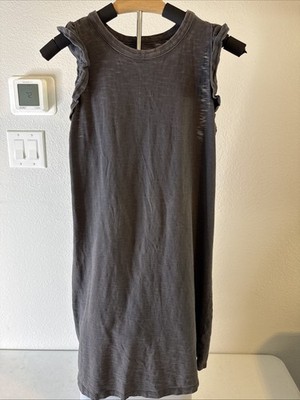Universal Thread Women's Ruffle Sleeve TShirt Dress Gray Size Small