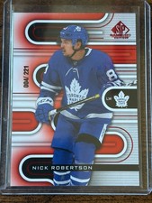 2022-23 Upper Deck SP Game Used Red /221 Nick Robertson #55 Toronto