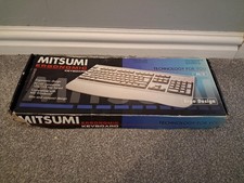 Mitsumi KFK-EA4XA Mechanical Keyboard White Wired PS/2, Ergonomic for PC