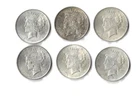 1922 Peace Silver Dollar Lot Of 6 90% Silver 4.64 Troy Oz SW