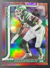 2025 Will McDonald IV Topps Football Chrome Leather Refractor #241 New York Jets
