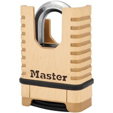 Image of Master Lock Excell™ Closed Shackle Brass Combination 58mm Padlock
