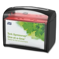 Tork 6232100 Xpressnap Tabletop Napkin Dispenser, 7.9 x 5.6 x 7.9, Black