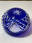 Vintage Cobalt Blue Cut-To-Clear Crystal Votive Candle Holder EXC — photo 8