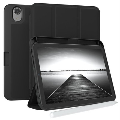 Für Apple iPad Mini 6 2021 Smartcase mit Touchpen Halterung Tablet Case Schwarz