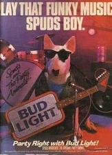 Budweiser Bud Light Beer Advertising Metal  Sign 8x12in Vintage Frogs Spud a