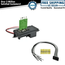 Front Heater Blower Motor Resistor w/ Plug & Pigtail for Chevy GMC Pickup Truck