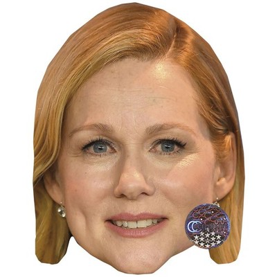 Laura Linney Promi Maske, flaches Kartengesicht, Kostüm Maske