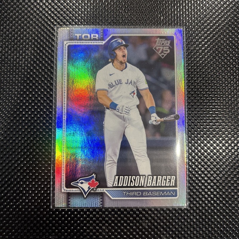 2026 Topps Addison Barger #241 Rainbow Foil Blue Jays