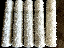 NOW 6 Airless Pump Bottles  1.7 oz  each for Serums  3D Pearlized Bubbles Empty