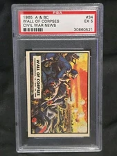 1965 A&BC CIVIL WAR NEWS, #34, WALL OF CORPES (PSA 5)
