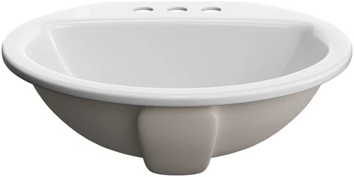 PROFLO PF194R Rockaway 19" Circular Vitreous China Drop In - Off White - Picture 3 of 6