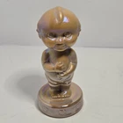 Vintage Joe St Clair Iridescent Carnival Glass Kewpie Angel Paperweight Figurine