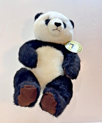Vintage 13  Panda Bear Plush Sun & Star Japan Realistic 1977