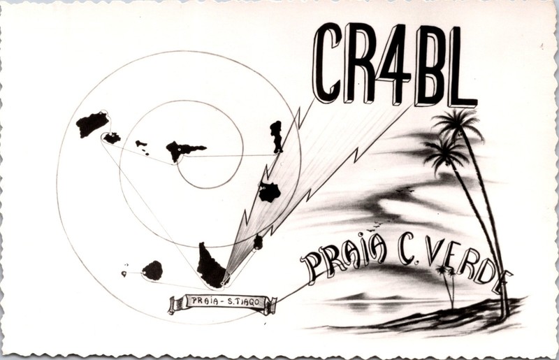PC6648 West Africa Cape Cabo Verde Praia CR4BL QSL Radio Card Postcard