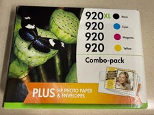 HP 920 XL Black Ink Cartridge Combo Pack with Photo Paper Envelopes