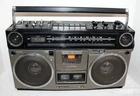 Vintage Sanyo M-9980 Cassette Radio Digital Quartz Clock Boombox Stereo Working