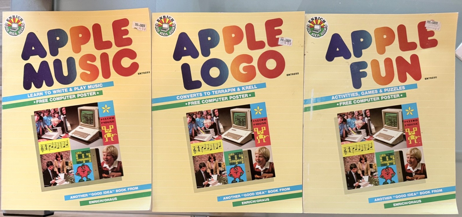Rare Apple Music; Apple Logo; Apple Fun Kids Another "Good Idea" Books Set of 3