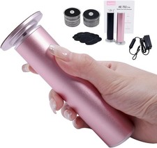 4.8IN Longer Electric Foot Callus Remover with 80pcs Sandpaper Discs, Pink
