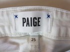 Paige Skyline Skinny Crop Jeans Mid Rise Raw Hem Crisp White SZ 25 NWT — photo 8