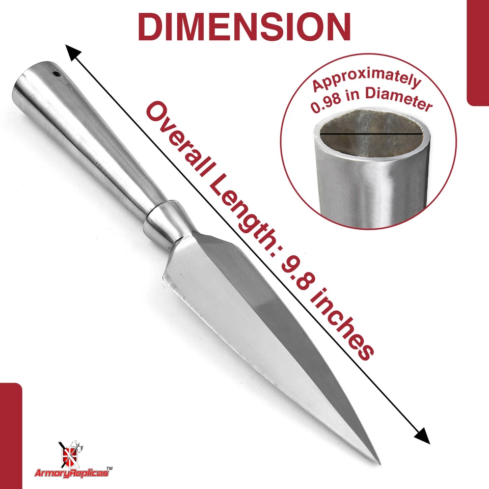 Cabeza de lanza afilada plateada Bloodborne Raider de acero de alto carbono en forma de hoja Foto 2 de 4