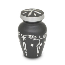 Small/Keepsake 4 Cubic Ins Diamond Pewter Brass Funeral Cremation Urn for Ashes