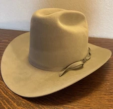 Vtg John B Stetson JBS 4X Beaver Cowboy Ranch Hat [Size 7 1/4] Pin w/ JBS Brand