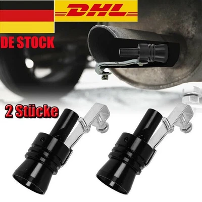 2 Stücke XL Auto Turbo Sound Endrohr Auspuff Turbopfeife Whistle Blow Simulator