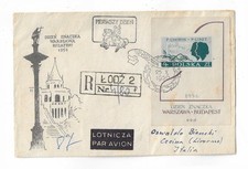 Poland 1956  music imperf sheet of 1 on registered FDC to Italy