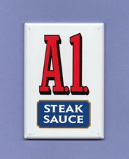 A1 STEAK SAUCE LOGO *2X3 FRIDGE MAGNET* COLLECTABLES CONDIMENT BROWN SAUCE KRAFT
