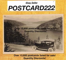 X Canada BC Vancouver rare RPPC postcard VINTAGE CAR ON MALAHAT DRIVE 1908-24