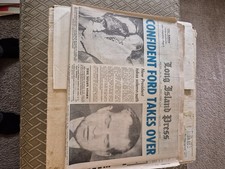 Long Island Press August 9th and 10th Gerald Ford President 1968 Newspaper
