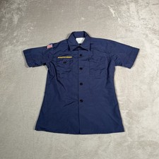 Boy Scouts of America Shirt Youth Medium Blue Uniform Cotton Blend USA