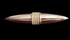 Vintage signierte Ciner silberfarbene Spiegelbrosche mit klaren Kristallen