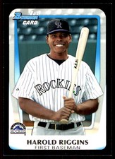 Harold Riggins 2011 Bowman Draft Picks & Prospects #BDPP21 Rockies MLB READ