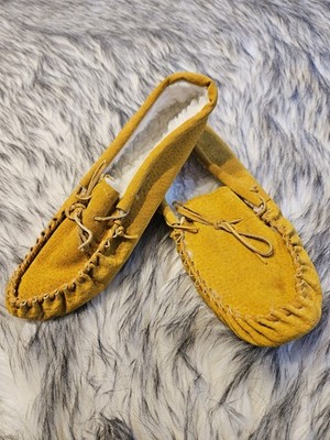 Genuine Suede Mustart Yellow Moccasins